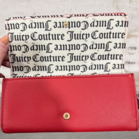 Juicy Couture NWT Lovely Day Flap Clutch Wallet in Red - Picture 5 of 7